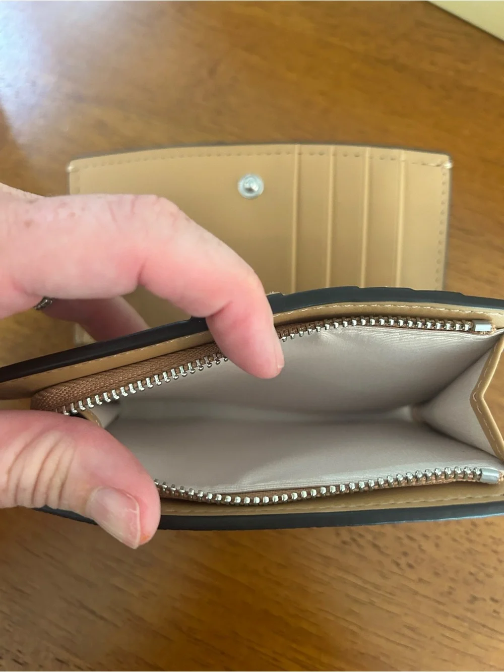 Michael Kors Tan Leather Trifold wallet brand new